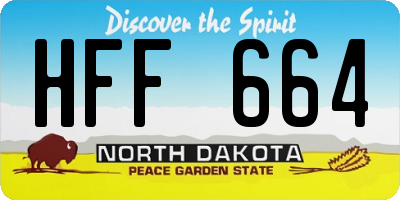 ND license plate HFF664