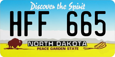 ND license plate HFF665