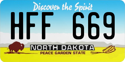 ND license plate HFF669