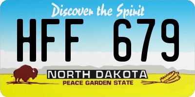 ND license plate HFF679