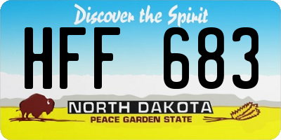 ND license plate HFF683
