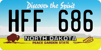 ND license plate HFF686