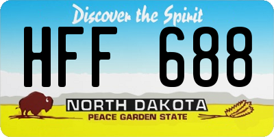 ND license plate HFF688