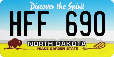 ND license plate HFF690