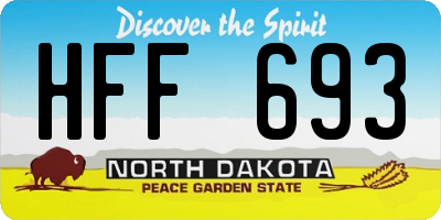 ND license plate HFF693