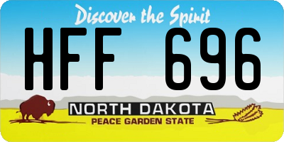 ND license plate HFF696