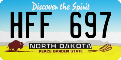 ND license plate HFF697
