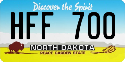 ND license plate HFF700