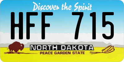 ND license plate HFF715