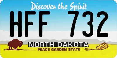ND license plate HFF732