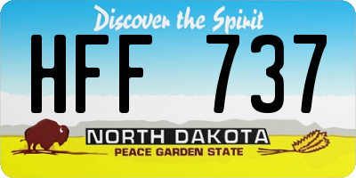 ND license plate HFF737