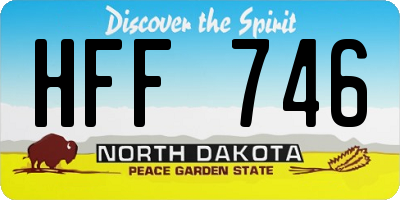 ND license plate HFF746