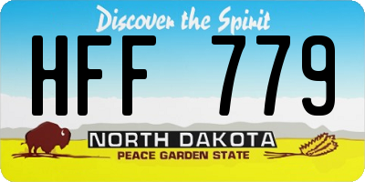 ND license plate HFF779