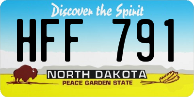 ND license plate HFF791