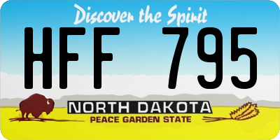 ND license plate HFF795