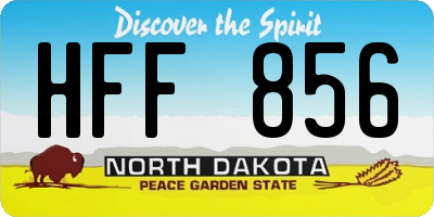 ND license plate HFF856