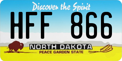 ND license plate HFF866