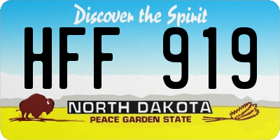ND license plate HFF919