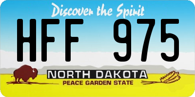ND license plate HFF975