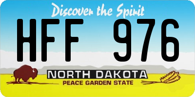 ND license plate HFF976