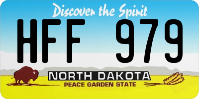 ND license plate HFF979
