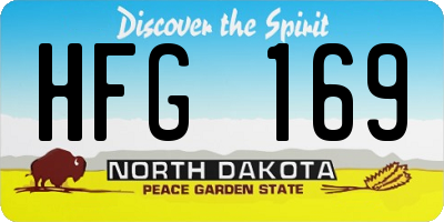 ND license plate HFG169