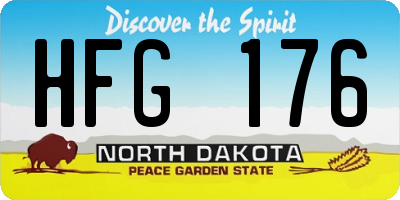 ND license plate HFG176