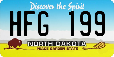 ND license plate HFG199