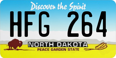 ND license plate HFG264