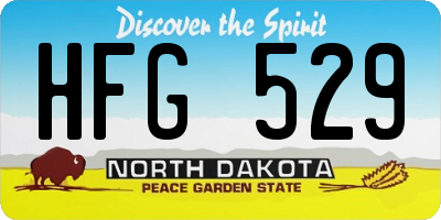 ND license plate HFG529