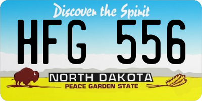 ND license plate HFG556