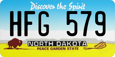 ND license plate HFG579