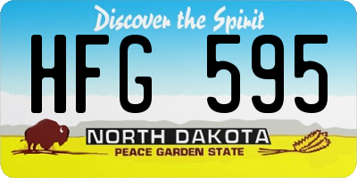 ND license plate HFG595