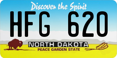 ND license plate HFG620
