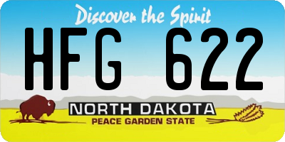 ND license plate HFG622