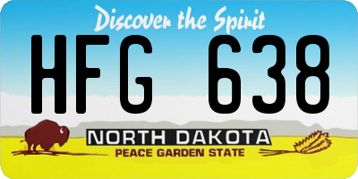 ND license plate HFG638