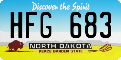 ND license plate HFG683
