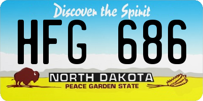 ND license plate HFG686