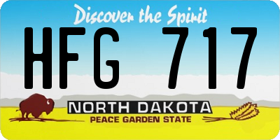 ND license plate HFG717
