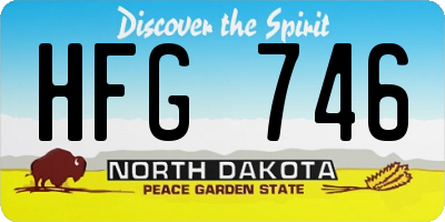 ND license plate HFG746