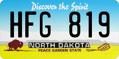 ND license plate HFG819