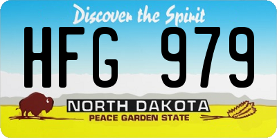 ND license plate HFG979