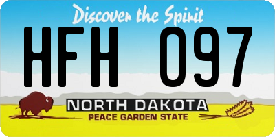 ND license plate HFH097