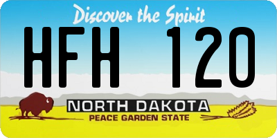 ND license plate HFH120