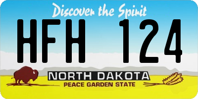 ND license plate HFH124
