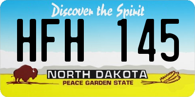 ND license plate HFH145