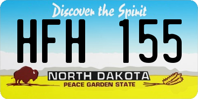 ND license plate HFH155