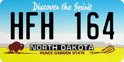 ND license plate HFH164