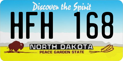 ND license plate HFH168