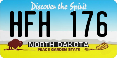 ND license plate HFH176